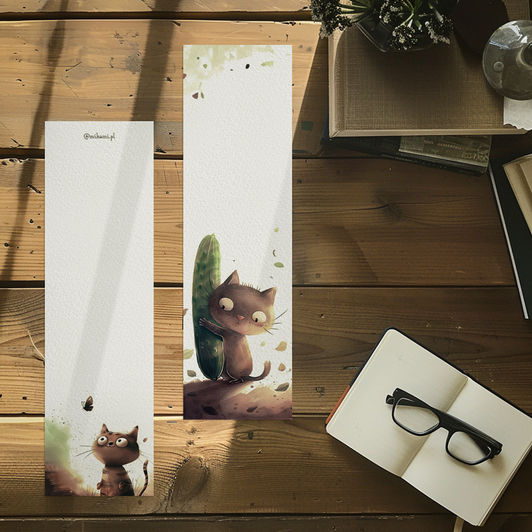 zakładka do książki z kotem od mikami.pl