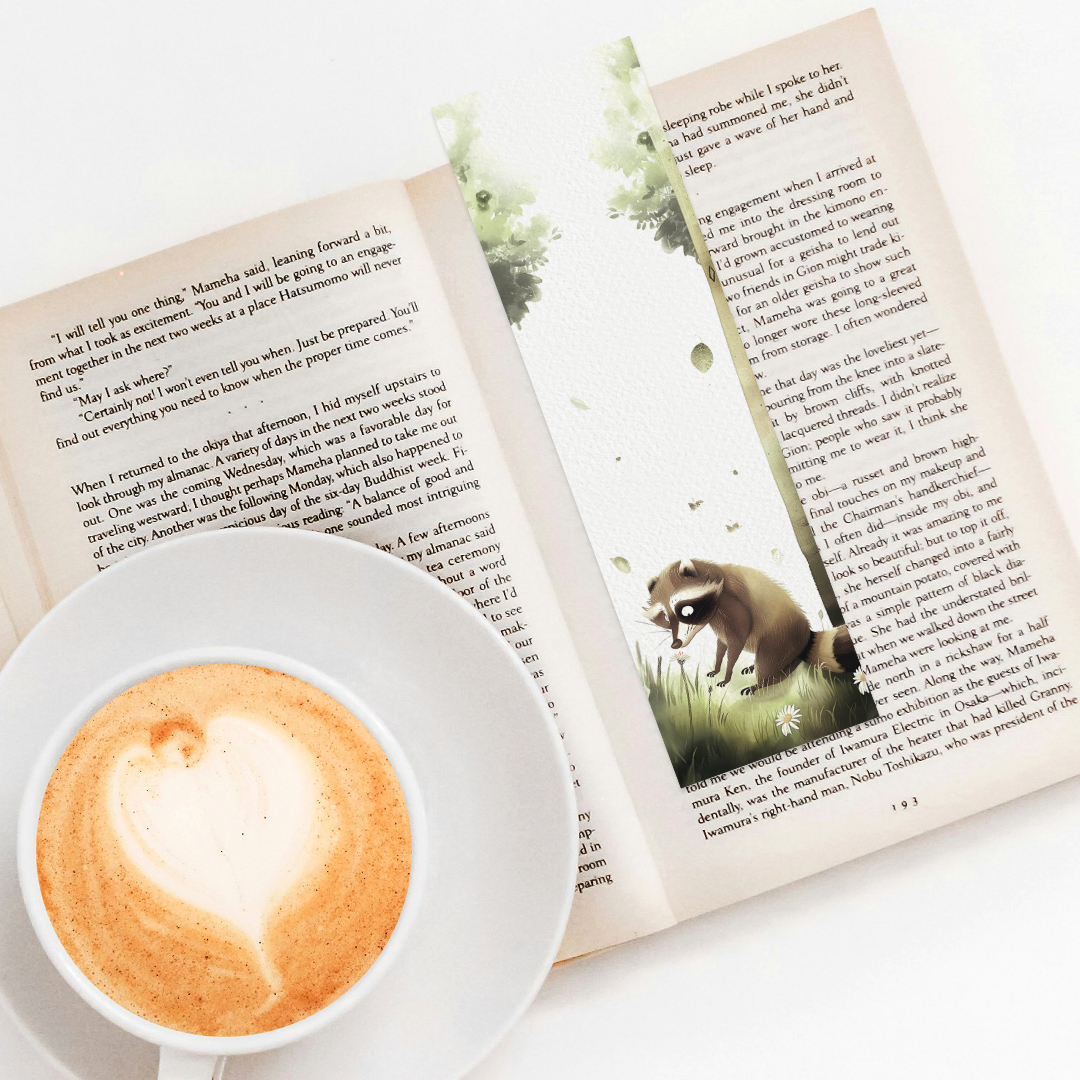 zakładka do książki z szopem praczem