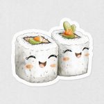 naklejka sushi maki