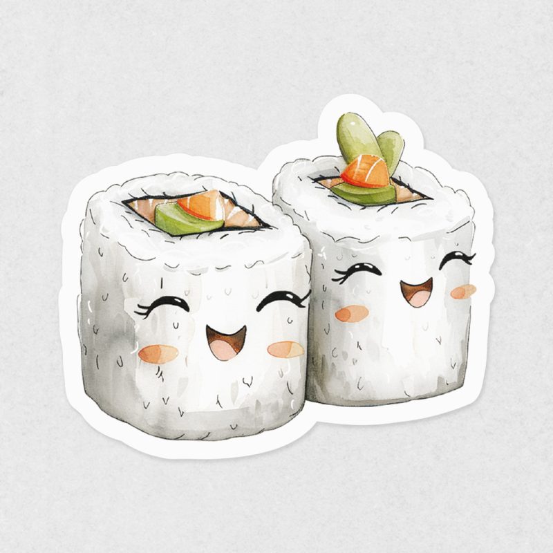 naklejka sushi maki