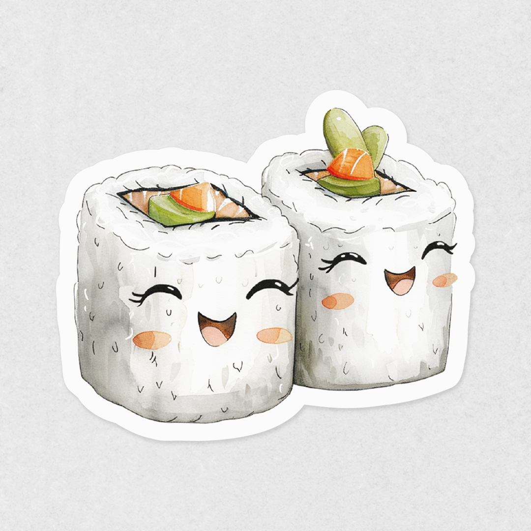 naklejka sushi maki