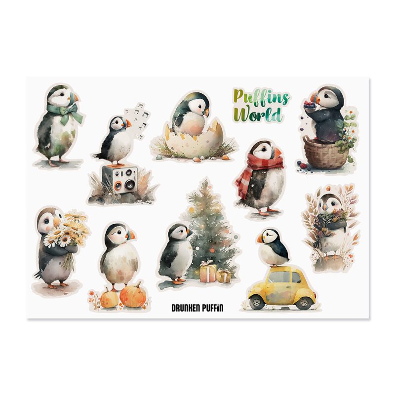 papierowe naklejki maskonury, Islandia