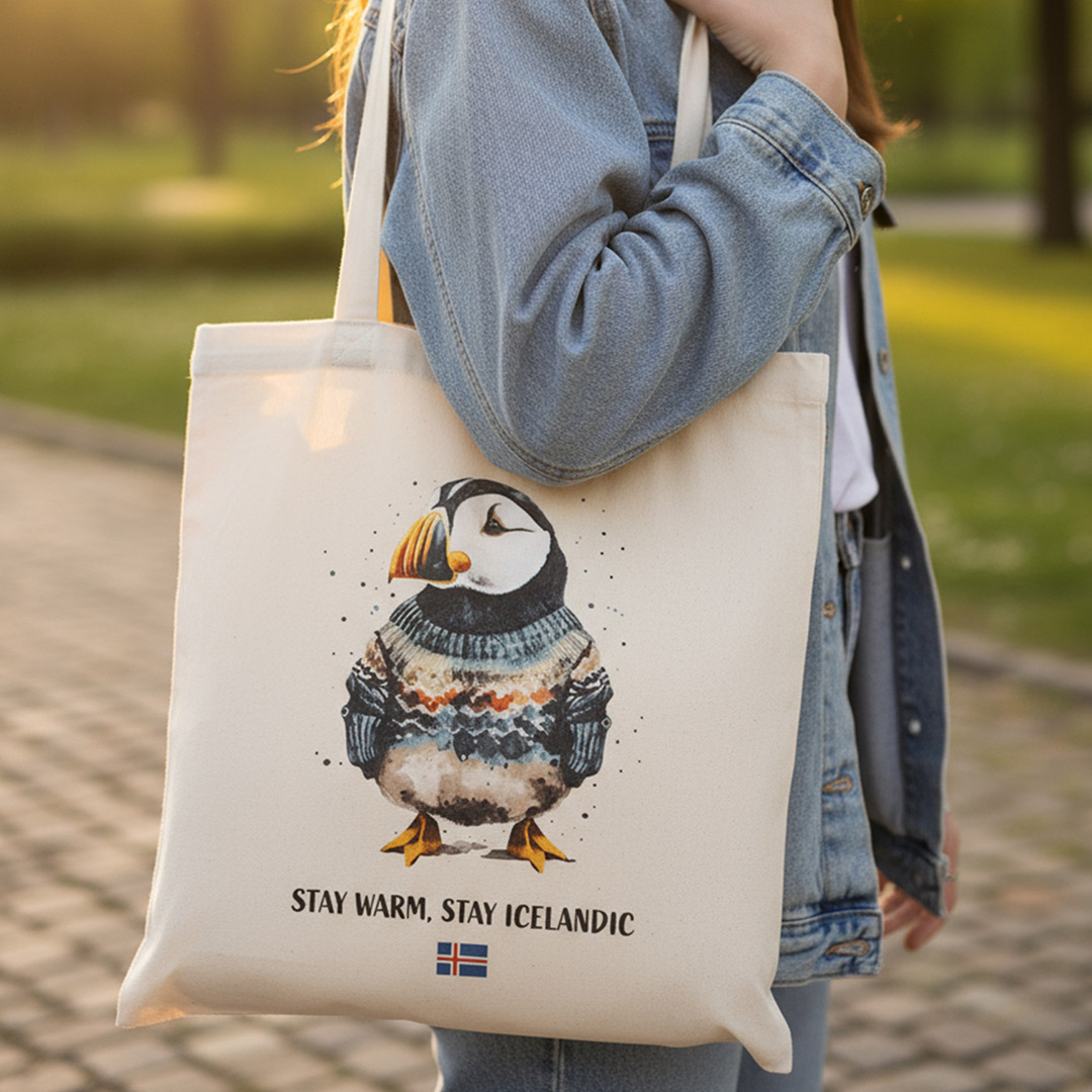 torba bawełniana na zakupy w islandzkim stylu