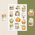 naklejki jesienny zestaw