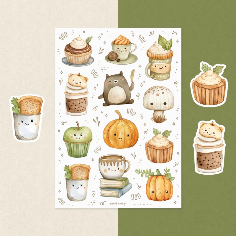 naklejki jesienny zestaw