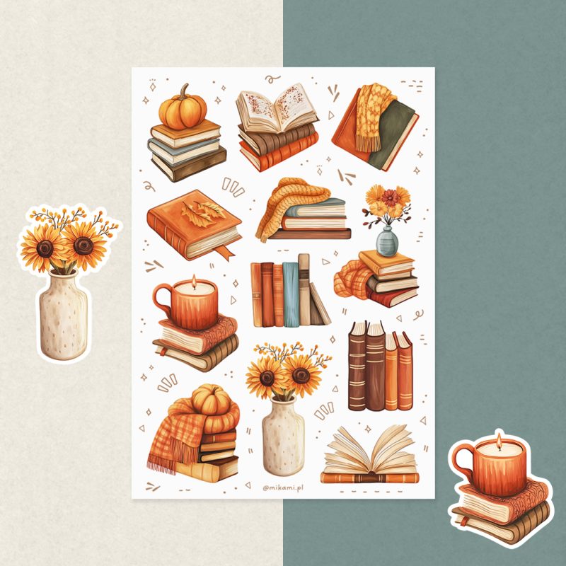 naklejki ksiażkowa jesieniara