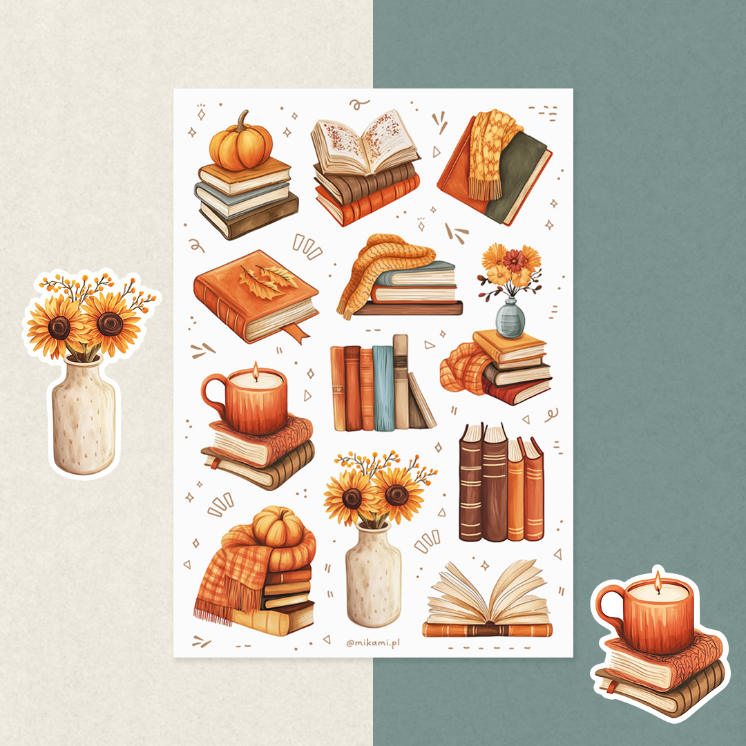 naklejki ksiażkowa jesieniara