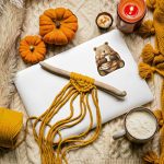 naklejka z misiem na laptopie