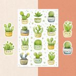 naklejki rosliny doniczkowe