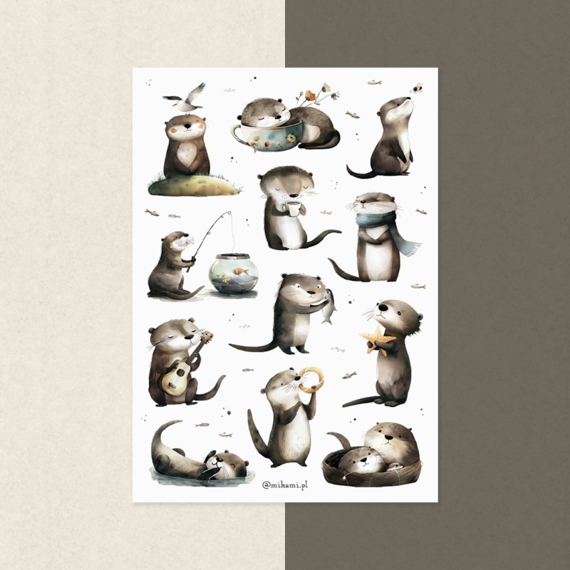 naklejki wydra