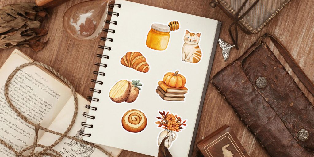 Jesieniara starter pack, naklejki bujo