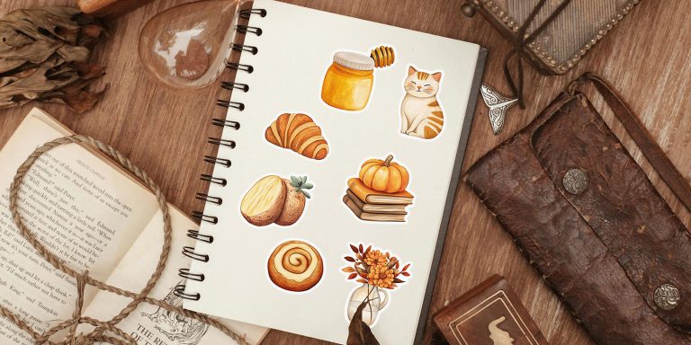 Jesieniara starter pack, naklejki bujo