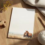 Notes z wyrywanymi kartkami z końmi