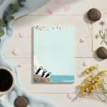 Notes z wyrywanymi kartkami z maskonurami