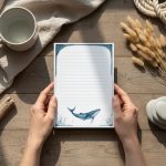 Wyjątkowy notatnik w linie z wielorybem