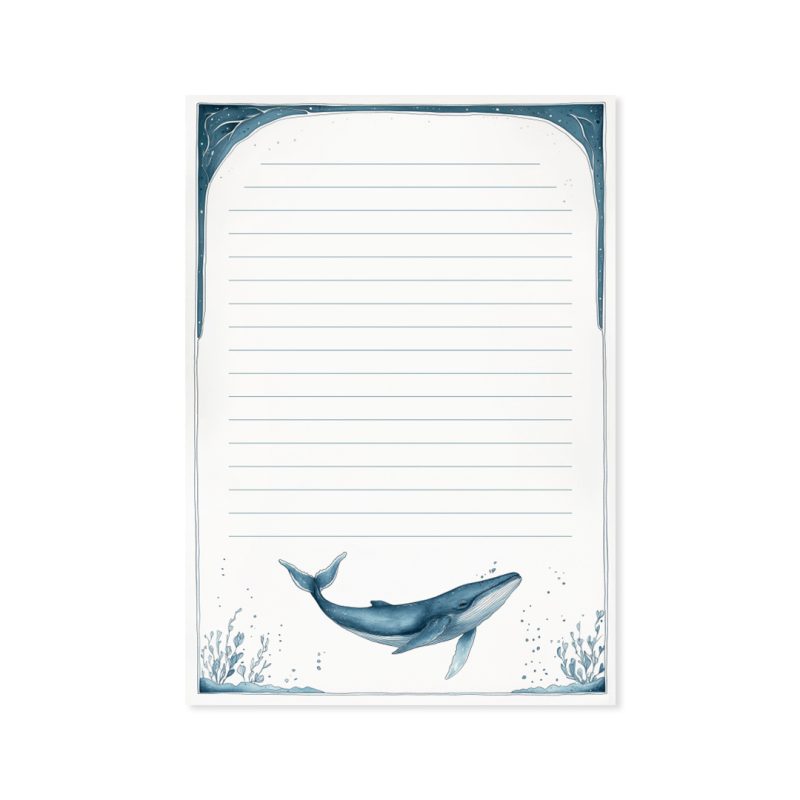 Notatnik A5 WIELORYB w linie z wyrywanymi kartkami