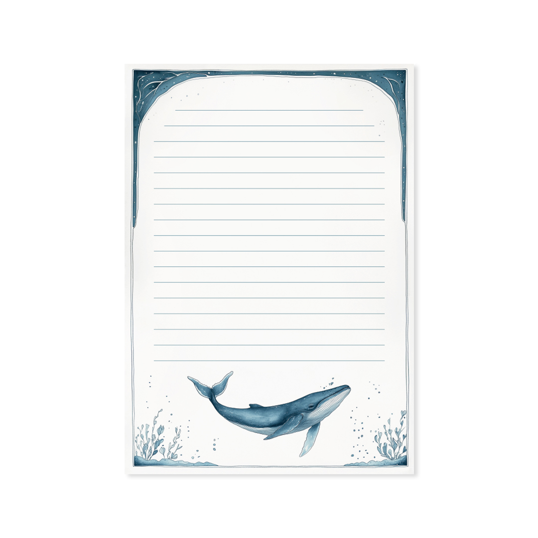 Notatnik A5 WIELORYB w linie z wyrywanymi kartkami