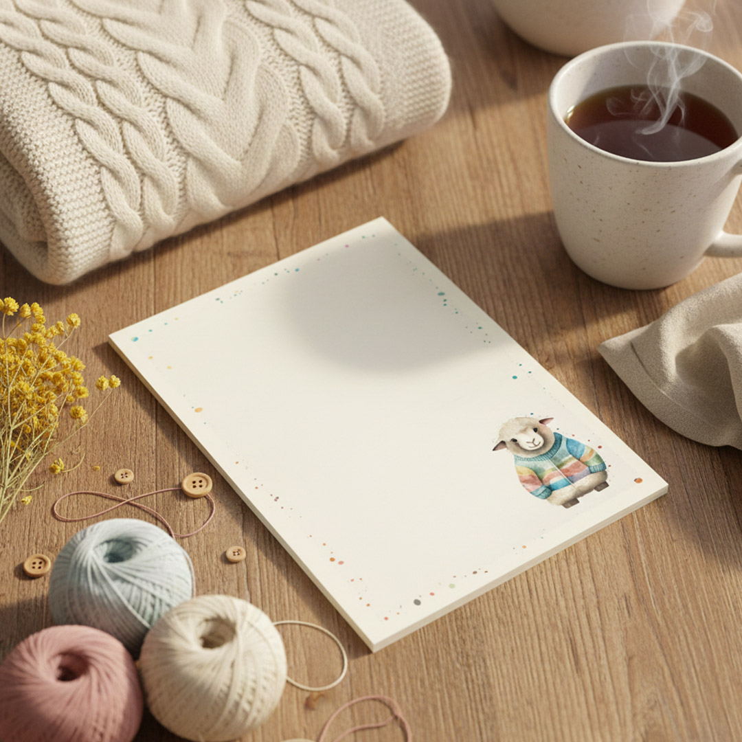 Notatnik A6 z kolorową owieczką