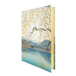 Golden Ginkgo Journal - notatnik w linie ze złotą tasiemką