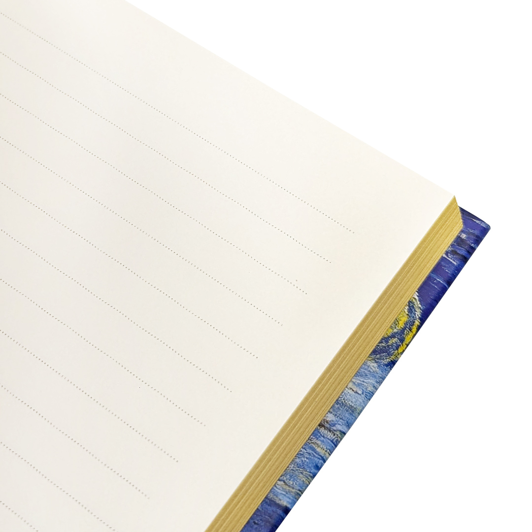 dziennik w linie ze zlotymi krawędziami i wysokiej jakości papierem